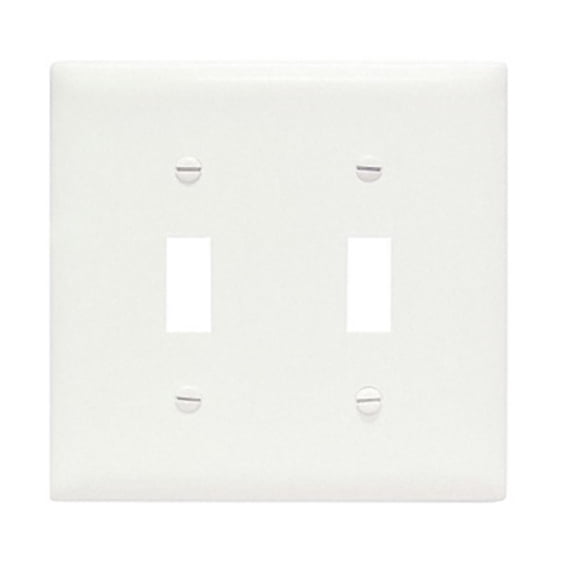 Pass & Seymour TP2WCC30 2 Toggle Wall Plate, 2 Gang, White