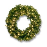National Tree 36" Norwood Fir Wreath with 100 Concave Soft White LED Lights