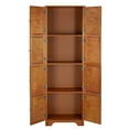 thumbnail image 3 of YDSM 72.4" Tall Storage Cabinet Tall Storage Cabinet with 8 Doors and 4 Shelves ,Bookshelf Living Room, Kitchen, Dining Room, Office Freestanding Storage Cabinet,OAK, 3 of 7