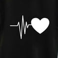 thumbnail image 6 of Dyfzdhu T Shirts for Women Trendy Heart Graphic Print T-Shirt Casual Round Neck Plus Size Summer Top Black, 6 of 8