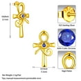 thumbnail image 4 of Ankh Cross Stud Eye of Horus Earrings Drop 925 Sterling Silver Men Women Ancient Egyptian Amulet Jewelry Gift, 4 of 7