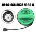 thumbnail image 2 of For Ford F250 F350 Super Duty Fc1068 Green Diesel Fuel Tank Gas Cap W Tether, 2 of 10
