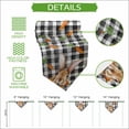 thumbnail image 5 of Easter Bunny Table Runner Linen Burlap Table Runner 70 Inches Long Spring Rabbits Carrots Black Buffalo Plaid Dresser Scarves for Kitchen Island Coffee Dining Party Wedding Holiday Decor 13"x70", 5 of 8