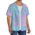 thumbnail image 2 of Gukieu Fantasy Gradient Print Men's Short-sleeved Shirts, Button-down Pocket Shirts, T-shirts, Beach Vacation Travel Summer Clothing-3X-Large, 2 of 5