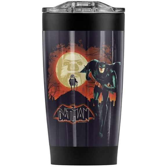 Beware The Batman/Moon Stainless Steel Tumbler 20 oz Coffee Travel Mug/Cup, Vacuum Insulated & Double Wall with Leakproof Sliding Lid | Great for Hot Drinks and Cold Beverages