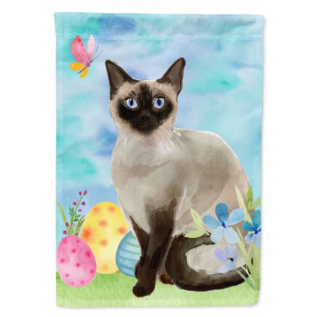 Carolines Treasures CK3144GF Siamese Easter Eggs Garden Size Flag