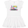 thumbnail image 3 of Inktastic I Love You Grandma with Flowers Girls Baby Dress, 3 of 5