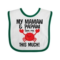 Inktastic Mamaw Papaw Love Me Boys or Girls Baby Bib