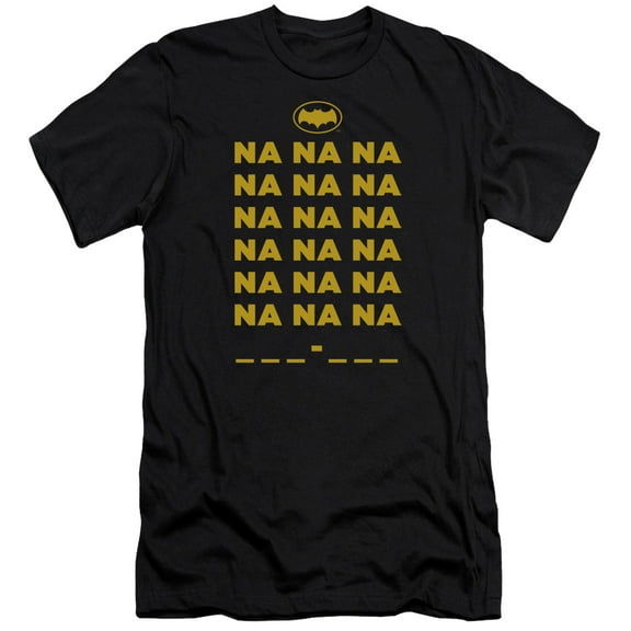 Batman Classic TV Na Na Na Premium Canvas T-Shirt Adult Slim Fit 30/1 Black
