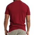 thumbnail image 4 of Men's Short Sleeve Shirt Casual Solid Comfortable Breathable Holiday T-Shirt Top for Summer Outdoor Activities Men's Tops T-Shirt Casual Crew Neck Loose, 4 of 4