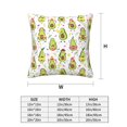 thumbnail image 2 of Throw Pillow Covers, Avocado Playing Music Soft Square Pillow Cases with Invisible Zipper for Couch Bed Sofa, Farmhouse Fall Home Decor 18"x18", 2 of 7