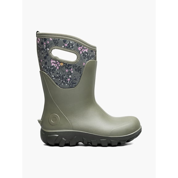 Bogs Classic Seamless Mid Demure Floral Women's Boots, Olive Multi, 10 M