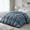 Blue, variant on KAKABELL Premium Goose Feather & Down Comforter Twin Size,Pinch Pleat Duvet Insert with 3D-Baffle Box Design ,100% Cotton Cover,Equipped with 8 Corner Tabs 68" x 90"