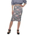 thumbnail image 1 of Moomaya Jupe Imprimée Longueur Genou pour Femmes Grande Taille Jupe en Poly Spandex, 1 of 6