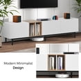 thumbnail image 4 of Modern TV Stand with 3 Doors, Media Console Table with Large Storage Cabinet, Entertainment Center for TVs up to 80'', for Living Room, 4 of 7