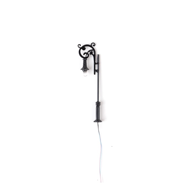 Toystoory 1: 87 6,5 cm, lámparas de jardín de de arena, modelo de cabeza única, lámpara de vía férrea, poste de luz nocturna, parque de Artesanía Luz negra/blanca Toystoory HA066615-01
