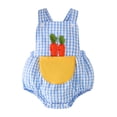 thumbnail image 2 of UACY My First Easter Baby Boy Girl Outfit Bunny Romper with Carrot Print Sleeveless Hooded Jumpsuit Spring Clothes, 2 of 9