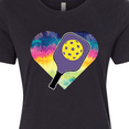 thumbnail image 4 of Inktastic Pickleball Lover Paddle Ball Retro Heart Women's T-Shirt, 4 of 5
