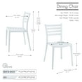 thumbnail image 5 of Porthos Home Faro Dining Chairs, PP Plastic, Stackable Design (Set Of 4), 5 of 6