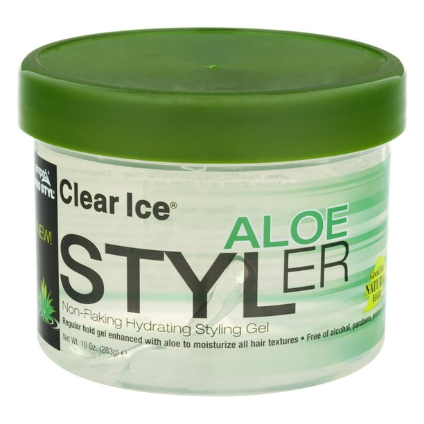 Clear Ice Aloe Styler NonFlaking Hydrating Styling Gel, 10.0 OZ