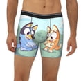 thumbnail image 2 of Lsque Bluey Pattern Men's Performance Stretch Underwear, Athletic Long Leg Briefs，Moisture-Wicking-Small, 2 of 6