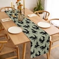 thumbnail image 3 of Halloween Table Runner - 36 Inch Long, Kitchen Dining Table Runner Dresser Scarves, Sage Green Vintage Crow Horror Black Birds Farmhouse Decor for Coffee Tables Wedding Party Banquet, 3 of 8