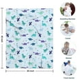 thumbnail image 4 of LightBlue Dinosaurs Stars Moons Pattern Blanket,Comfortable Soft Flannel Throw Blanket,All Season,Warm Lightweight Blankets for Sofa Bed Couch Living Room Chair,30"x40", 4 of 4
