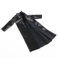 thumbnail image 4 of 1/6 Scale Faux Leather Long Black Trench Coat for 12 inch Male Figure, 4 of 8
