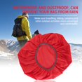 thumbnail image 2 of Imperméable Voyage Camping Sac à Dos Poussière Pluie Couverture 30-40L Sac Couverture Rouge, 2 of 7