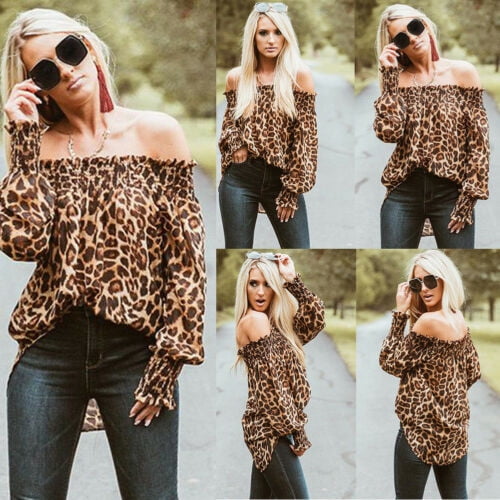 leopard print chiffon top