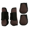 thumbnail image 2 of Bottes pour Jambes de Cheval, Bottes de Tendon de Cheval Multifonctions Résistantes aux Chocs Confortables Réglables Faciles à Ajuster en Néoprène PU pour Saut pour Compétition pour Équitation Ensemble de Marron m, 2 of 7