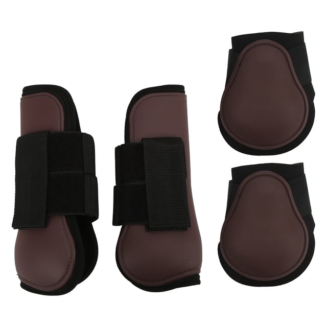 Bottes de Protection pour Sabots de Cheval, 4 Pcs Bottes de Soutien pour Jambes de Cheval Design Surélevé