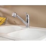 Pfister Pfirst Series 1-Handle Pull-Out Kitchen Faucet in White