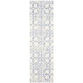 thumbnail image 2 of Safavieh Dip Dye Flower Distressed Wool Runner Rug, Ivory/Blue, 2'3" x 6', 2 of 7