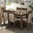 thumbnail image 2 of Juego de Comedor Madesa Jaíne Mesa Tablero de Madera con 6 Sillas Marrón/Crema Madesa con 6 Sillas, 2 of 9