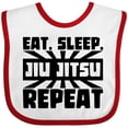 thumbnail image 3 of Inktastic Eat, Sleep, Jiu Jitsu, Repeat Boys or Girls Baby Bib, 3 of 4