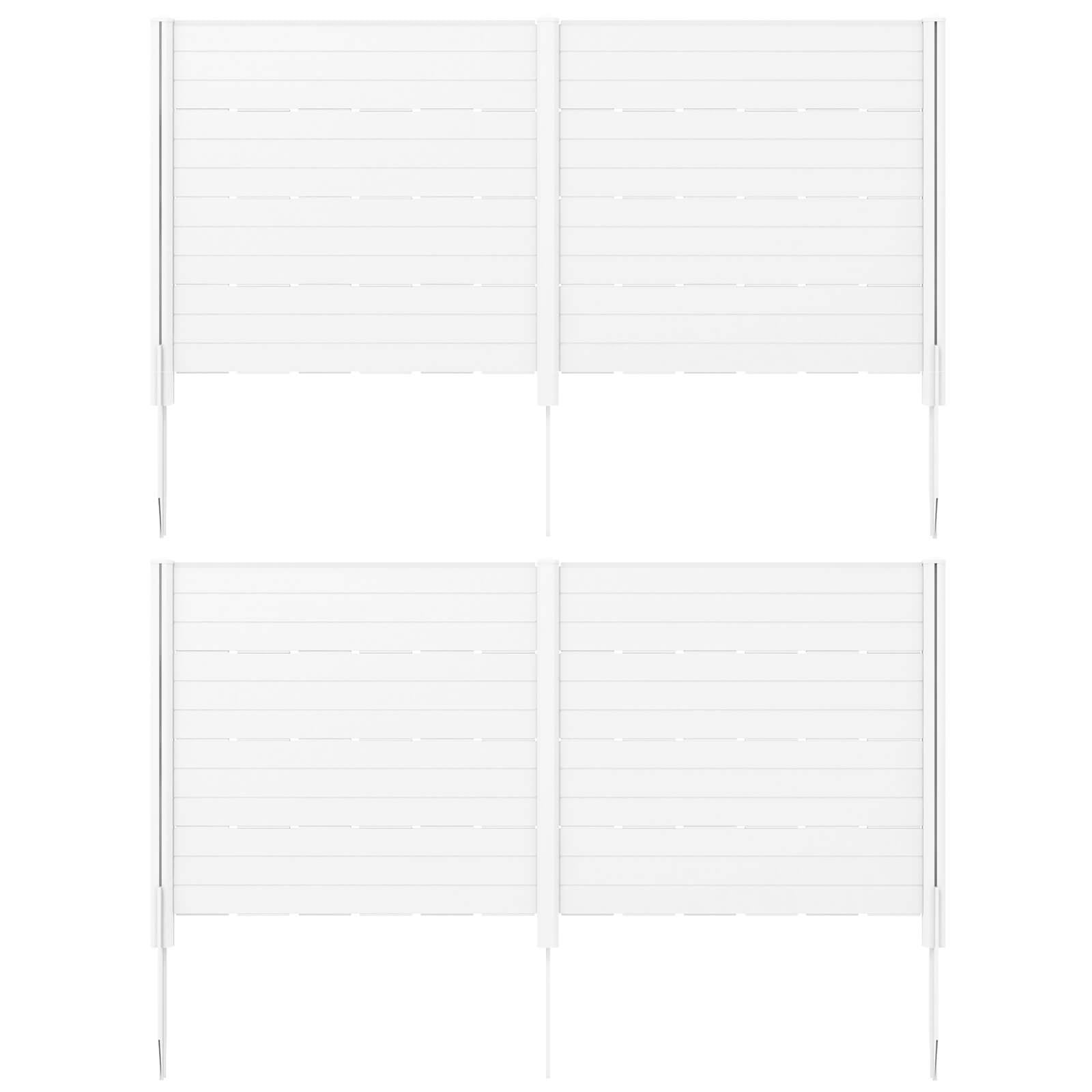 Costway 2 PCS 48" L x 46" H Air Conditioner Fence Outdoor Privacy Fence Screen White
