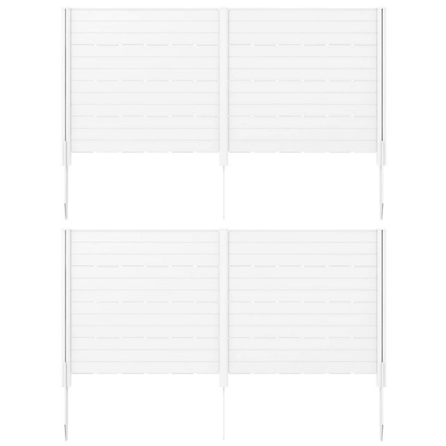 Costway 2 Pcs Clôture de Climatiseur 48 Pouces L x 46 Pouces H Écran de Clôture d'Intimité Extérieur Blanc