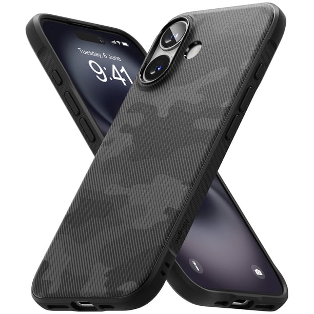 Funda de teléfono Ringke Onyx Camo Black para iPhone 16 Plus