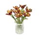 thumbnail image 1 of 1 juego de ramo de flores de cristal con jarrón, mini decoración floral soplada a mano, salón, adorno floral simulado hecho a mano con tallo, 1 of 7