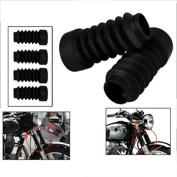 1pair Motorcycle Fork Corrugation Rubber Dust Guard Gaiters Fork Protector Universal Motocross Fork Boots For Motorbike Off-Road