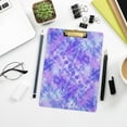 thumbnail image 7 of FMSHPON Abstract Purple Tie Dye Marble Print Clipboard Hardboard Wood Nursing Clip Board and Pull for Standard A4 Letter 13x9 inches, 7 of 7