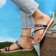 thumbnail image 4 of Amzcrzy Zapatos de mujer,Zapatos de mujer,Zapatillas de mujer, Pantuflas de mujer con punta de diamantes de imitación y suela plana con personalidad europea. Sandalias Mujer Zapatillas De Casa, 4 of 7