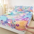 thumbnail image 3 of jejeloiu Colorful Cute Axolotl Twin Sheet Sets,Watercolor Oil Painting Twin Fitted Sheet,Ocean Sea Animal Flat Sheet For Girl,Luxury Bedroom Decor,3-Piece, 3 of 7