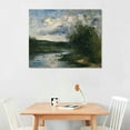 thumbnail image 2 of JEUXUS  Landscape Framed Wall Art, Evening Sky River Living Room Art Decor Aesthetic, Canvas Art, Nature Vintage Wall Decor for Bedroom Bathroom, Office Landscape Paintings Gifts, 2 of 6