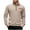 Khaki, variant on Men's Quarter Zip Up Pullover Mock Neck Long Sleeve Golf Shirts Fleece Lined Warm Sweatshirt Performance Athletic Casual Workout