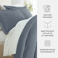 thumbnail image 4 of Noble Linens 8 Piece Solid Duvet Bundle in Stone, Cal King, 4 of 5