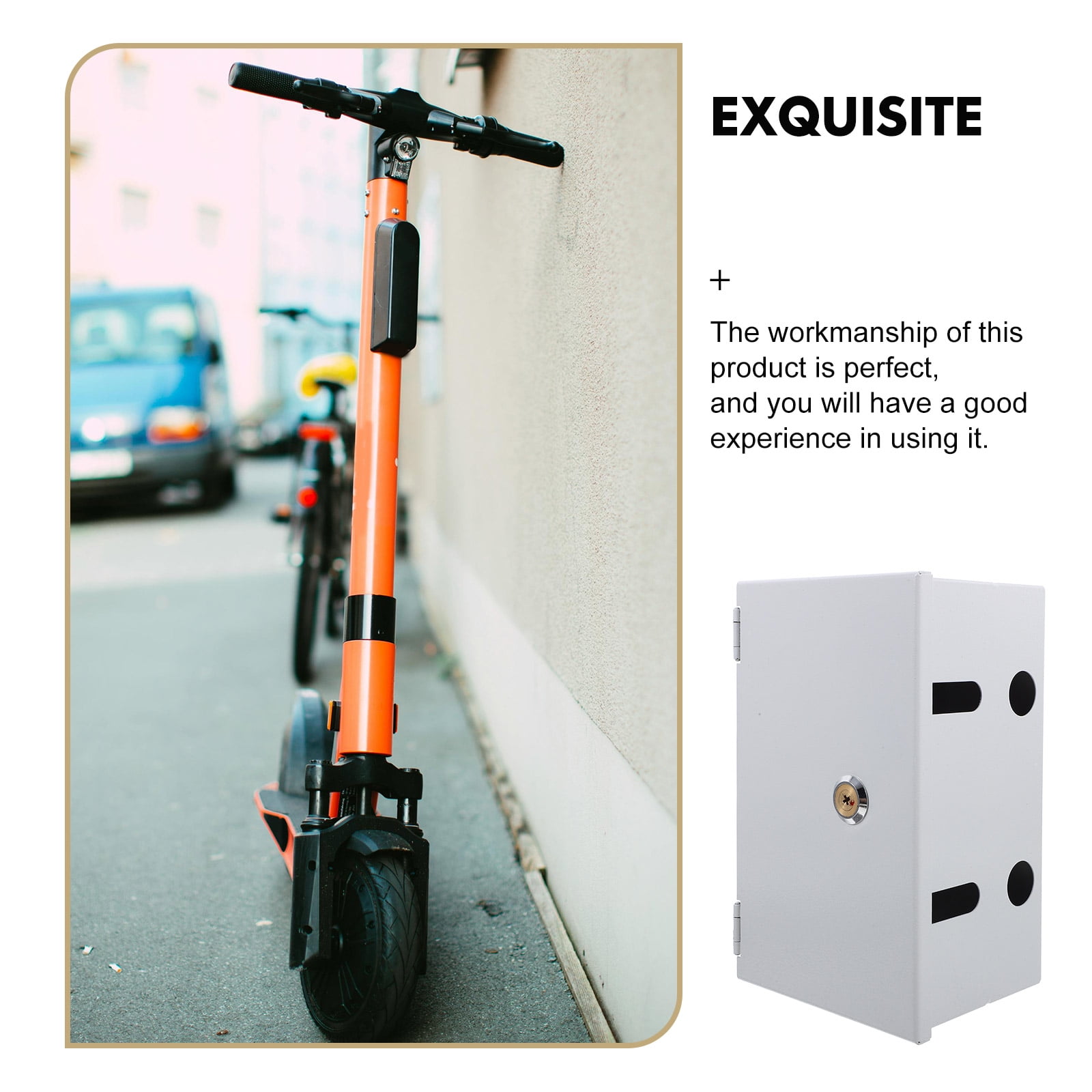 Tineasur 1 Set of Outdoor Electrical Box with Lock Stainless Steel Weatherproof Design for Chargers