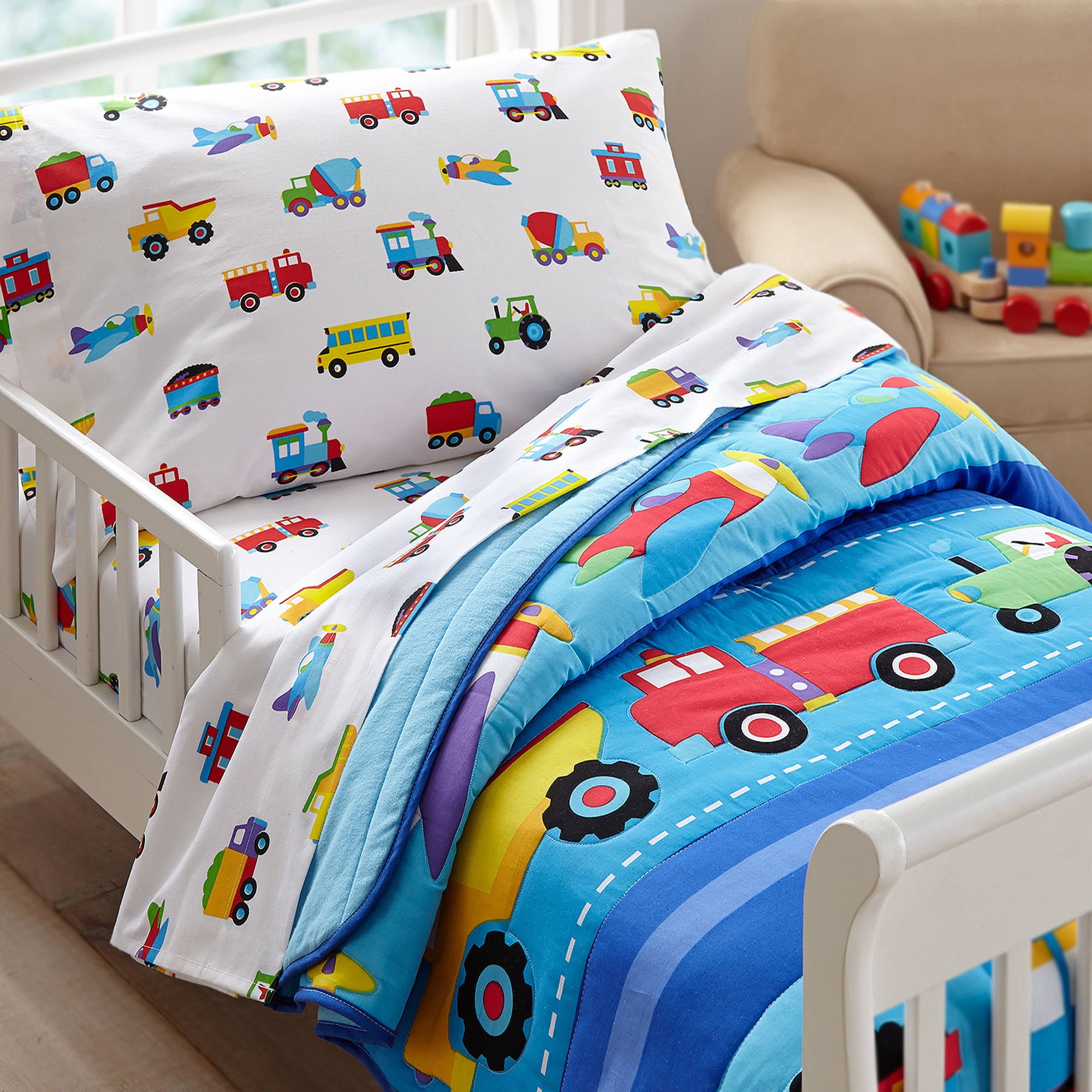 Olive Kids Trains, Planes, Trucks Toddler Bedding ...