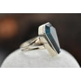 thumbnail image 4 of London Blue Topaz Natural Gemstone Coffin Ring, Solid 925 Sterling Silver, Proposal Ring, Statement Ring, Promise Ring, Unisex Handmade Jewelry, Gift For Him Her (london-blue-topaz), 4 of 5